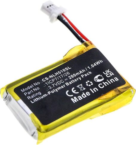 1ICP7/17/26 بطارية بديلة للعش، جرس باب Hello Vido سلكي C1241290 NC5100US/3.7V 280mAh، بطارية فعالة من حيث التكلفة in Kuwait