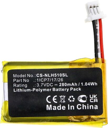1ICP7/17/26 بطارية بديلة للعش، جرس باب Hello Vido سلكي C1241290 NC5100US/3.7V 280mAh، بطارية فعالة من حيث التكلفة in Kuwait