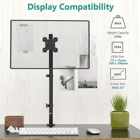 WALI Bundle – 2 Items: Monitor Arm Mount for Desk and C-Clamp Base (M001XL+ C-CLAMP) in Kuwait