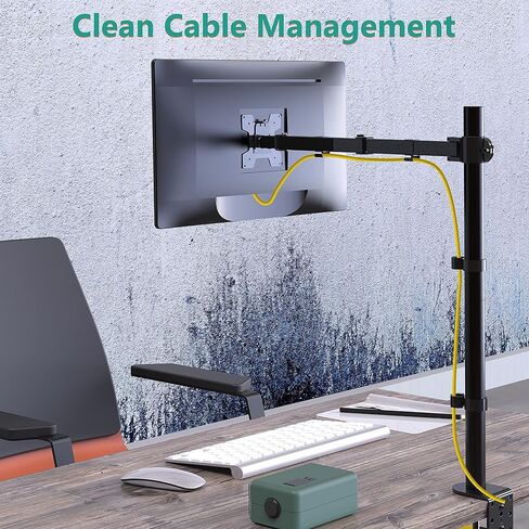 WALI Bundle – 2 Items: Monitor Arm Mount for Desk and C-Clamp Base (M001XL+ C-CLAMP) in Kuwait