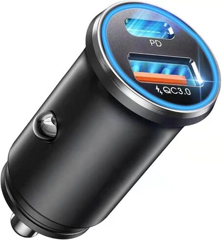 Car Charger PD30W+22.5W 12V-24V USB Charger Adapter Portable Mini USBC Cars Fast Charging Adapter in Saudi Arabia