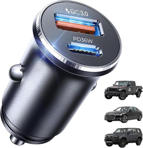 Car Charger PD30W+22.5W 12V-24V USB Charger Adapter Portable Mini USBC Cars Fast Charging Adapter in Saudi Arabia