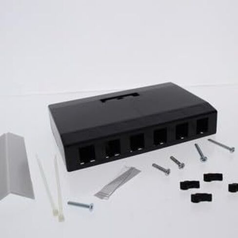 #US Black 6-Port Data Voice Media Keystone Housing Suace Mount Box ISB6BK in Saudi Arabia