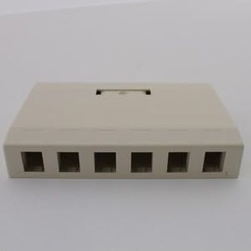 #US Office White 6-Port Data Keystone Housing Suace Mount Box ISB6OW in Saudi Arabia
