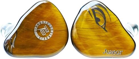 HiFiGo Juzear Harrier IEM Squiglink-Tuned 9 Driver Hybrid 1DD 6BA 2Planar in Ear Monitor Natural Tiger's Eye Panel and 4.4mm/3.5mm Cable for HiFi Audiophile (Blue) in Saudi Arabia