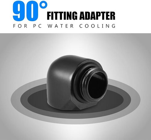 fitting adapter 2 pcs 90 Degree Fitting Adapter universal G1/4 Thread with big throughhole suitable for PC Water Cooling System(Internal and external thread) in Saudi Arabia