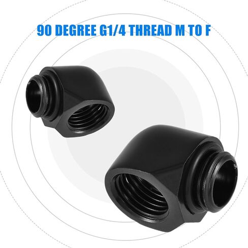 fitting adapter 2 pcs 90 Degree Fitting Adapter universal G1/4 Thread with big throughhole suitable for PC Water Cooling System(Internal and external thread) in Saudi Arabia