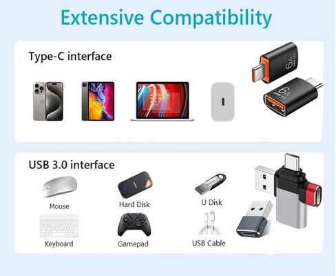 محول USB إلى USB C، محول USB C إلى A، محولات USB a إلى c لأجهزة iPhone 17 16 15، MacBook Pro، Mac، iPad Air، محول Thunderbolt 4 3، محول USB OTG 2 في 1 (6 عبوات) in Kuwait
