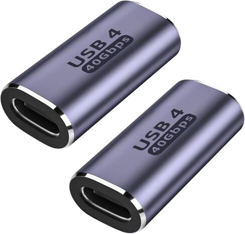 2 محول USB C أنثى إلى أنثى، وصلة USB C تدعم توصيل الطاقة 100 وات، نقل بيانات USB4 بسرعة 40 جيجابت في الثانية، تمرير فيديو 8K@60 هرتز، متوافق مع أجهزة MacBook وiPad وThunderbolt 4/3 in Kuwait