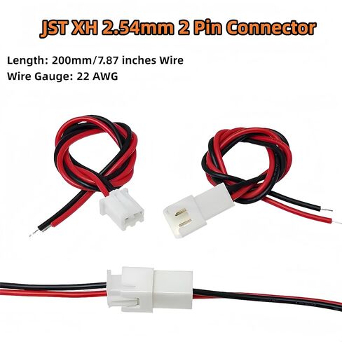 20 زوج 22AWG 200 مللي متر/7.87in JST ذكر وأنثى 2.54 مللي متر 2 دبوس موصلات أسلاك صغيرة طرفية تمديد كابل Gytovvvz in Kuwait