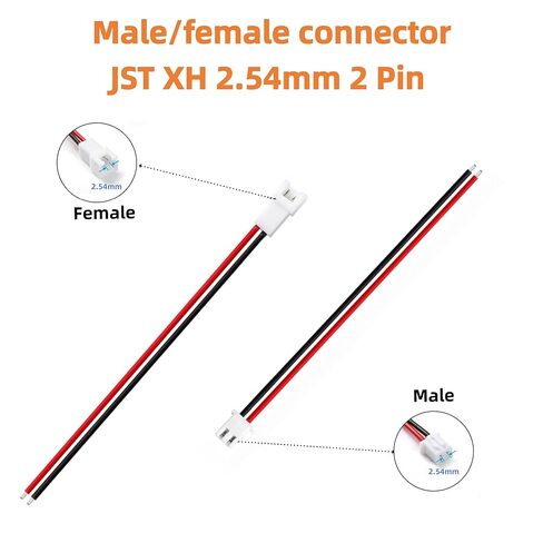20 زوج 22AWG 200 مللي متر/7.87in JST ذكر وأنثى 2.54 مللي متر 2 دبوس موصلات أسلاك صغيرة طرفية تمديد كابل Gytovvvz in Kuwait