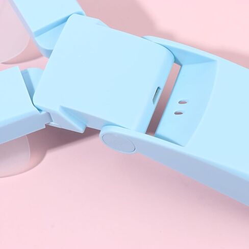 Sewroro المحمولة البسيطة USB قابلة للطي مروحة برأسين خفيفة الوزن قابلة للشحن جهاز تبريد شخصي للسفر الصيف استخدام في الهواء الطلق in Kuwait