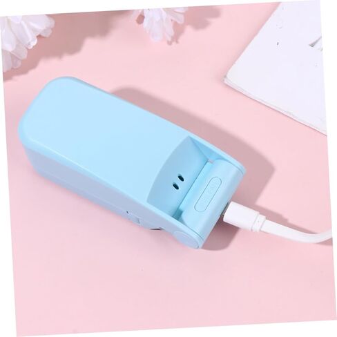 مروحة USB صغيرة قابلة للطي برأسين، مروحة تبريد كهربائية محمولة قابلة لإعادة الشحن للاستخدام في مكتب السفر مع لون أزرق سماوي in Kuwait