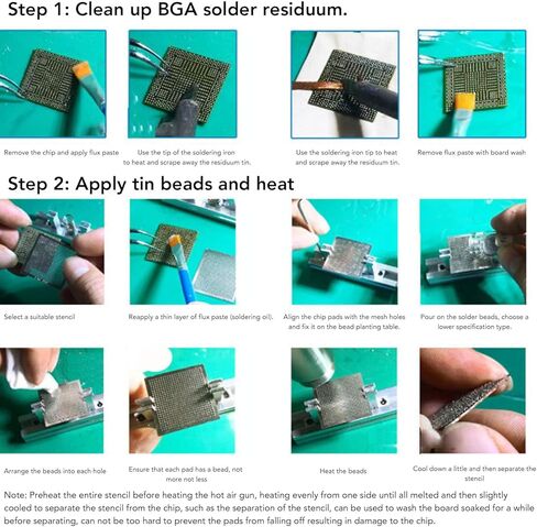 مجموعة BGA Reballing Stencil Net 304 المصنوعة من الفولاذ المقاوم للصدأ، قوالب إعادة صياغة عالمية متينة عالية الدقة لإصلاح اللوحة الأم لسطح المكتب والكمبيوتر المحمول مجموعة 47 قطعة in Kuwait