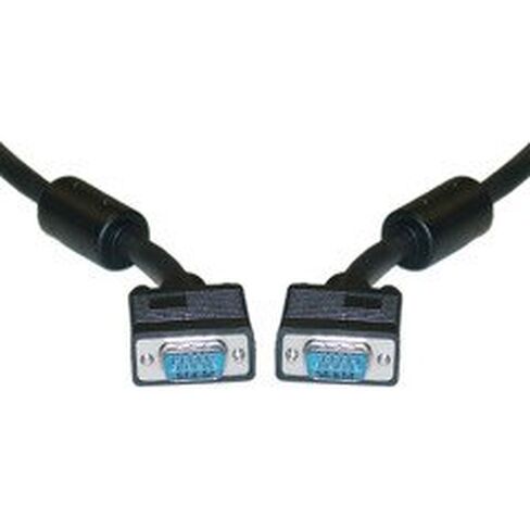 SVGA Cable with Ferrites Black HD15 Male Coaxial Construction Double Shielded 6 Foot in Saudi Arabia