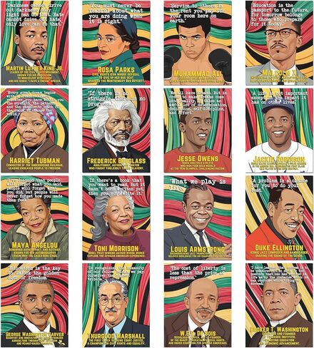 Aposwow Kwanzaa Poster with Seven Principles - 8 Pcs Vintage Kwanzaa Decorations for Wall Art African American Kinara Posters Classroom Decor African Heritage Holiday School Office Decor Supplies in Saudi Arabia