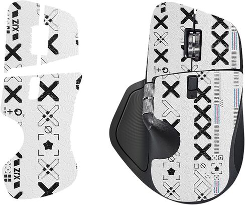 Mouse Grip Tape Full Coverage for Logitech MX Master 4, Mouse Anti Slip Grip Tape,Self-Adhesive PreCut Sweat-Resistant Professional Mice Upgrade Kit(White) in Saudi Arabia