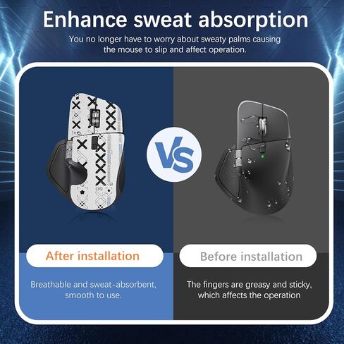 Mouse Grip Tape Full Coverage for Logitech MX Master 4, Mouse Anti Slip Grip Tape,Self-Adhesive PreCut Sweat-Resistant Professional Mice Upgrade Kit(White) in Saudi Arabia
