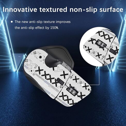 Mouse Grip Tape Full Coverage for Logitech MX Master 4, Mouse Anti Slip Grip Tape,Self-Adhesive PreCut Sweat-Resistant Professional Mice Upgrade Kit(White) in Saudi Arabia