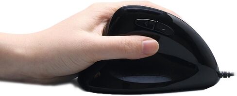 Adesso Imouse E7 - Ergonomic Mouse for Left Hand, with Cable, Programmable Functions, and Adjustable Weight, Black in Saudi Arabia