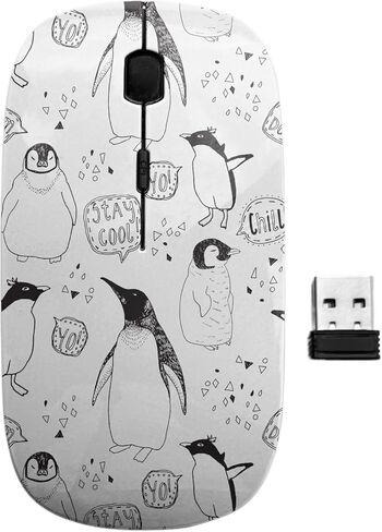 ماوس USB لاسلكي 2.4 جيجا هرتز، نمط حياة البطاريق، فأرة كمبيوتر نحيفة مريحة للأطفال in Kuwait