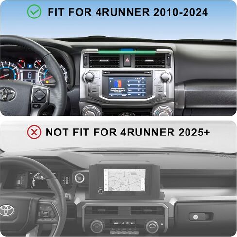حامل هاتف Toyota 4Runner من الجيل الخامس، حامل هاتف مغناطيسي معدني داش لـ 4Runner 2024 2023 2022 2021 2020-2010، ملحقات Toyota 4Runner لحافظات iPhone وMagSafe in Kuwait