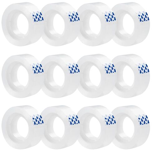 24 Rolls Clear Tape, Transparent Tape Refills for Dispenser, 1 Inch Core, 3/4 x 800 Inches, Strong Adhesive for Gift Wrapping, Office, School, Home, Desk Supplies & Crafts in Saudi Arabia