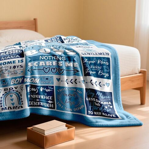 Christmas Boy Mom Gifts, Birthday Gift for Boy Mama, Boys Mom Gifts for New Moms, Mother of Boys Gifts, Pregnant Mother/Expecting Mommy/First Time Moms to Be/Mommy to Be Blanket 60" x 50" in Saudi Arabia
