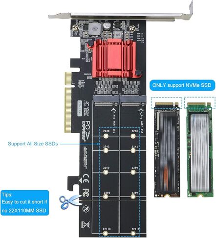 Dual NVMe PCIe Adapter+ Quad NVMe PCIe Adapter in Saudi Arabia