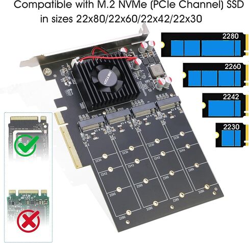 Dual NVMe PCIe Adapter+ Quad NVMe PCIe Adapter in Saudi Arabia