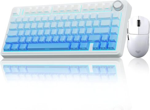 AULA F75 Pro Wireless Mechanical Keyboard with Knob SC800 Wireless Gaming Mouse in Saudi Arabia