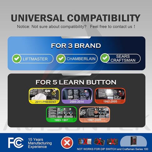 2X CMXZDCG453 Universal Sears Craftsman جهاز فتح باب المرآب عن بعد 【ضمان لمدة 10 سنوات】 in Kuwait