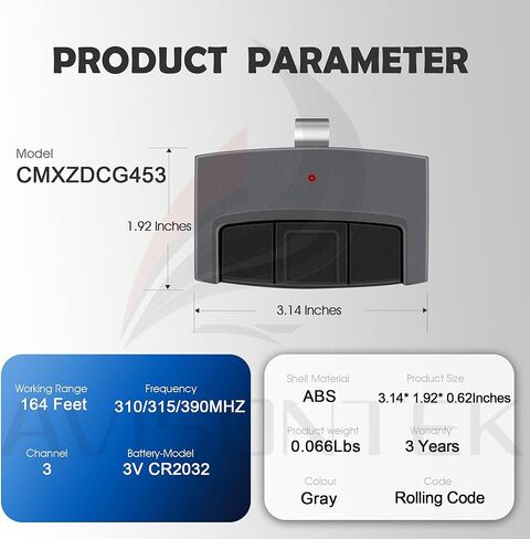 2X CMXZDCG453 Universal Sears Craftsman جهاز فتح باب المرآب عن بعد 【ضمان لمدة 10 سنوات】 in Kuwait