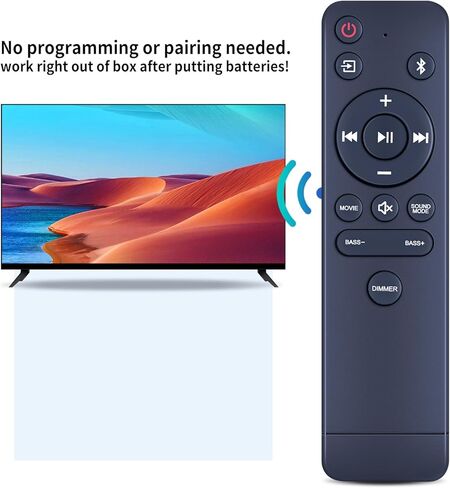 جهاز تحكم عن بعد بديل متوافق مع نظام شريط الصوت ONN 2.1 قناة 100071725 جهاز التحكم عن بعد Soundbar in Kuwait