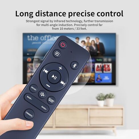 جهاز تحكم عن بعد بديل متوافق مع نظام شريط الصوت ONN 2.1 قناة 100071725 جهاز التحكم عن بعد Soundbar in Kuwait
