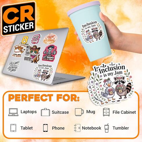 Inclusion is My Jam Sticker Neurodiversity SPED Teacher Autism Awareness Waterproof Vinyl Decal for Water Bottles Tumbler Laptop Car Kindle - Gift for Kid Girl Boy Ver03 in Saudi Arabia