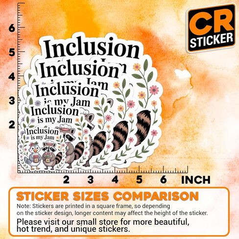 Inclusion is My Jam Sticker Neurodiversity SPED Teacher Autism Awareness Waterproof Vinyl Decal for Water Bottles Tumbler Laptop Car Kindle - Gift for Kid Girl Boy Ver03 in Saudi Arabia