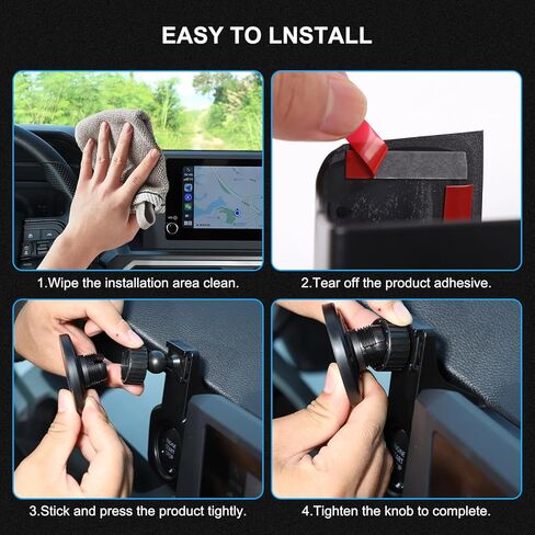 TOYCIDFG Magnetic Phone Holder Rotatable Compatible with Toyota Tacoma 2024 2025 2026, Dashboard Start Button Attached Car Phone Mounted Accessories (8-inch Screen) in Saudi Arabia