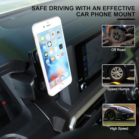 TOYCIDFG Magnetic Phone Holder Rotatable Compatible with Toyota Tacoma 2024 2025 2026, Dashboard Start Button Attached Car Phone Mounted Accessories (8-inch Screen) in Saudi Arabia