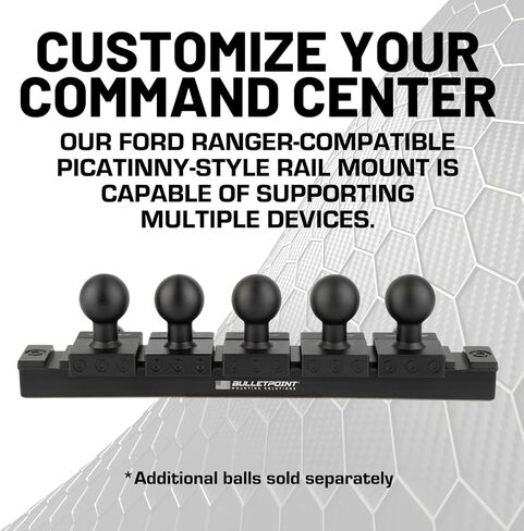 Bulletpoint Mounting Solutions Metal Picatinny-Style Rail Dash Mount Phone Holder Compatible with 2024+ Ford Ranger in Saudi Arabia