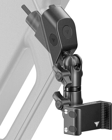 مقبض حمل Tackform Link/حامل عمود على شكل حرف A مع حامل هاتف زنبركي 20LITE - متوافق مع 2018-2023 Jeep Wrangler JL و2020-2023 Jeep Gladiator JT | جميع المعادن | ألومنيوم CNC 6061 | أحمر in Saudi Arabia