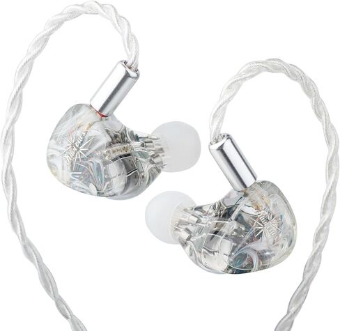 Kiwi Ears Orchestra Lite in Ear Monitor, Custom 8BA HiFi Earphone, Studio Monitor Headphone, Wired Earbuds with Detachable OFC Cable, Handcrafts Faceplate for Audiophile Musician (Clear) in Saudi Arabia