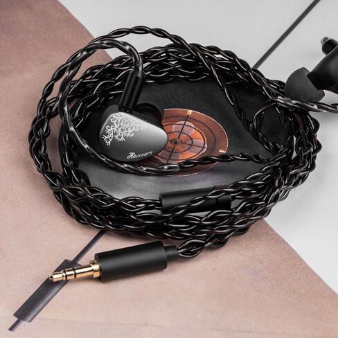 Kiwi Ears Cadenza II in Ear Monitor, 10mm Titanium Dynamic Driver IEM Earphone with KARS 2.0 for Precise Tonal Balance - CNC Aluminum Panel with Detachable 2-Pin Cable for Musicians (Grey) in Saudi Arabia