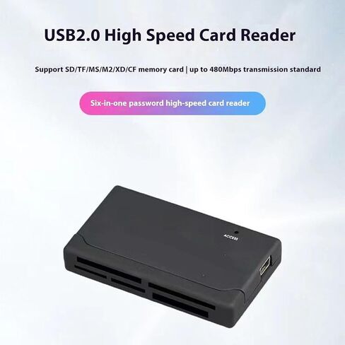كاميرا الكمبيوتر TF قارئ بطاقات المدرسة الإلكترونية بطاقة ذاكرة متعددة 6 في 1 محول USB ملحقات الكمبيوتر المكتبي بطاقة ذاكرة USB المحمولة in Saudi Arabia