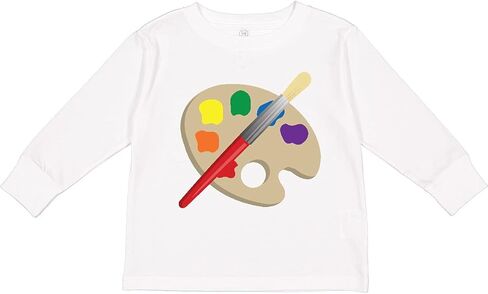 inktastic Artist Palette and Brush Toddler Long Sleeve T-Shirt in Saudi Arabia