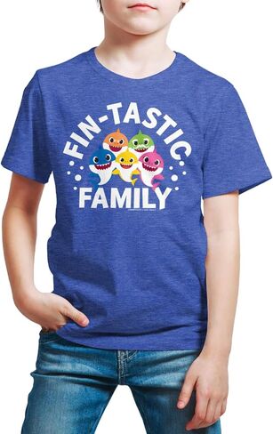HYBRID APPAREL - Baby Shark - Kids Short Sleeve T-Shirt - Fintastic Family in Saudi Arabia