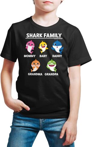HYBRID APPAREL - Baby Shark - Kids Short Sleeve T-Shirt - Fintastic Family in Saudi Arabia