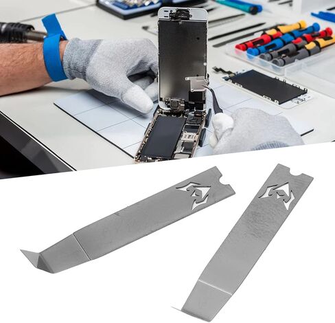 Spudger Tool Stainless Steel Pry Blade 135° Bend Ultra Thin 0.12mm Thick Phone Repair Kit for Screen Removal 2Pcs with Storage Box in Saudi Arabia