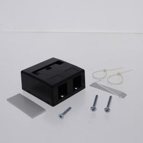 #US Black 2-Port Data Voice Media Keystone Housing Suace Mount Box ISB2BK in Saudi Arabia