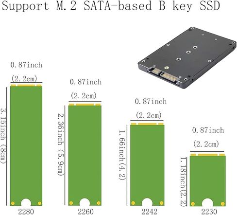 M.2 NGFF to SATA 3.0 2.5" Enclosure Converter Internal / External Adapter Accessory in Saudi Arabia